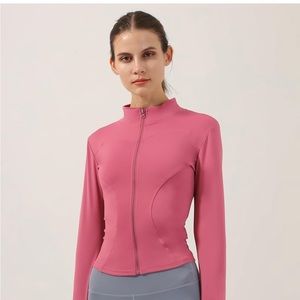 Lightweight full zip workout jacket